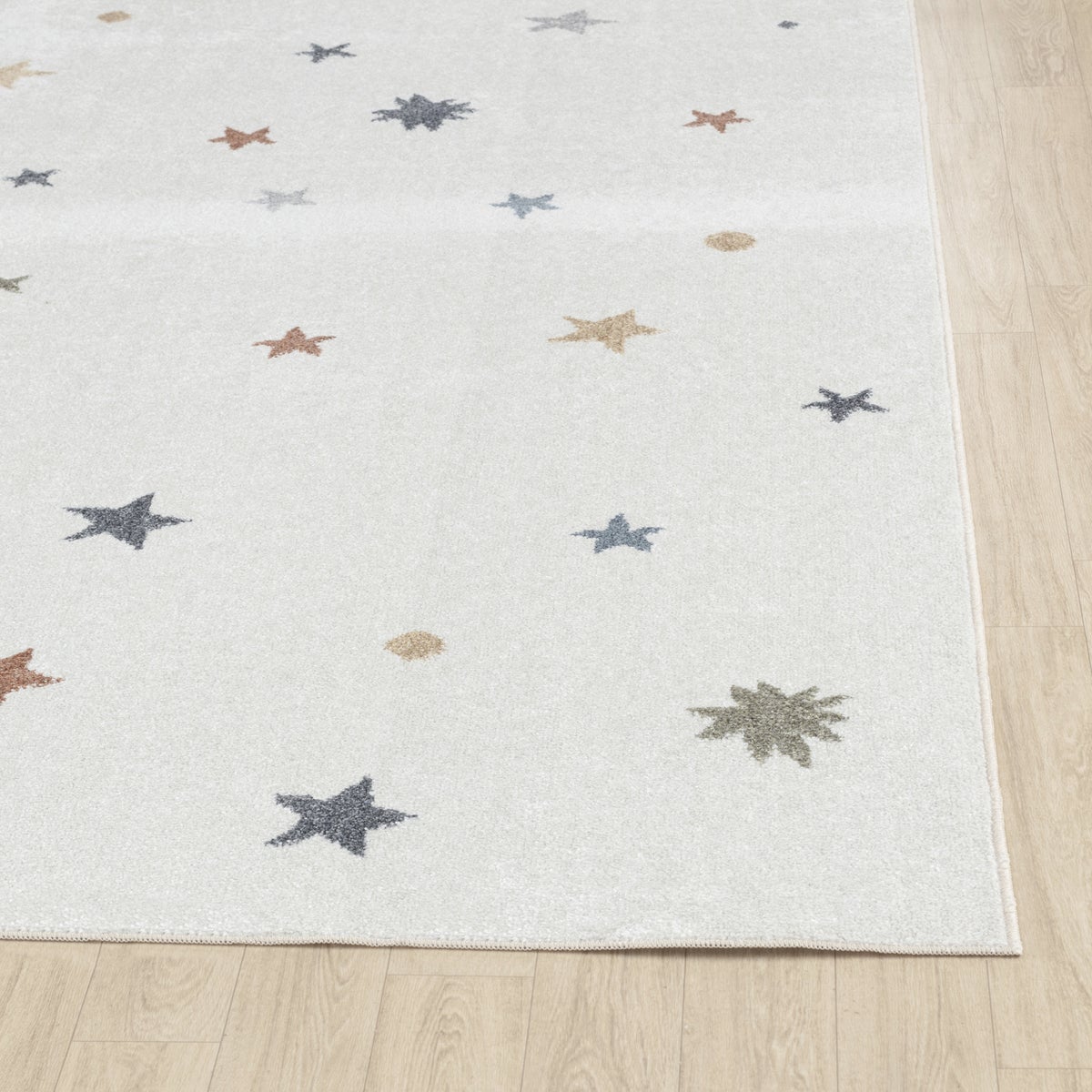 Machinewasbaar kinderkleed met sterren, veelkleurig/beige, 80x150 cm, STELLA