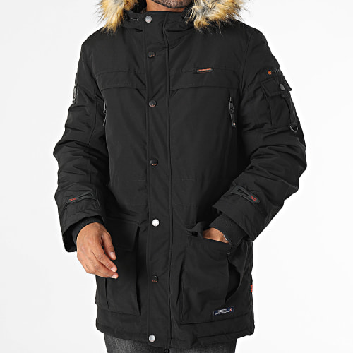 Parka Capuche Fourrure Noir