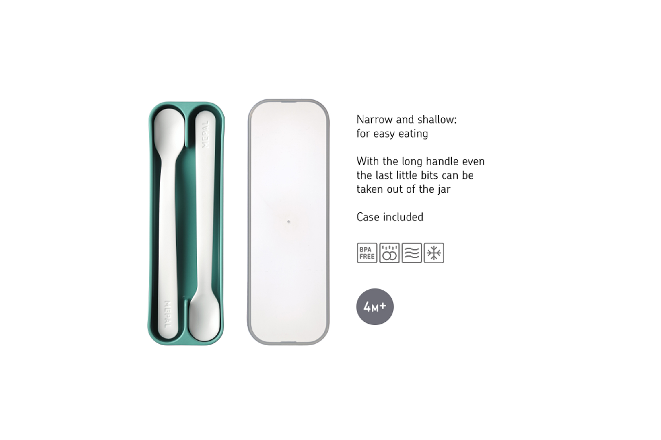 Mepal Mio babylepels - Deep turquoise