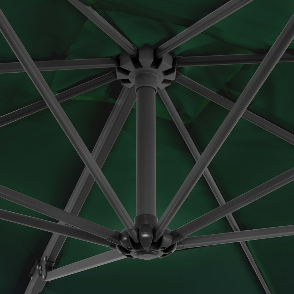 Parasol avec base portable 2,5 x 2,5 cm vert
