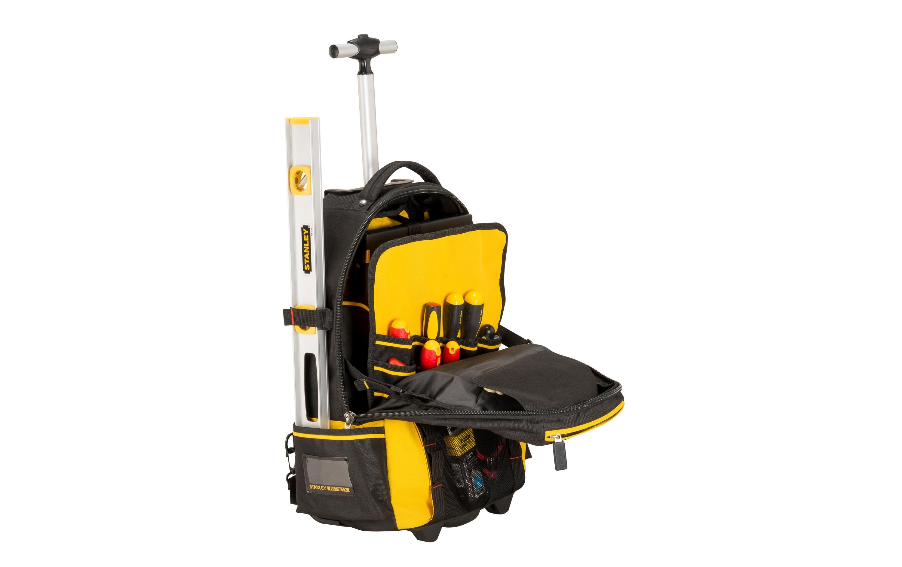 Werkzeugrucksack Trolley<br>Werkzeugrucksack mit Rollen und Teleskopgriff