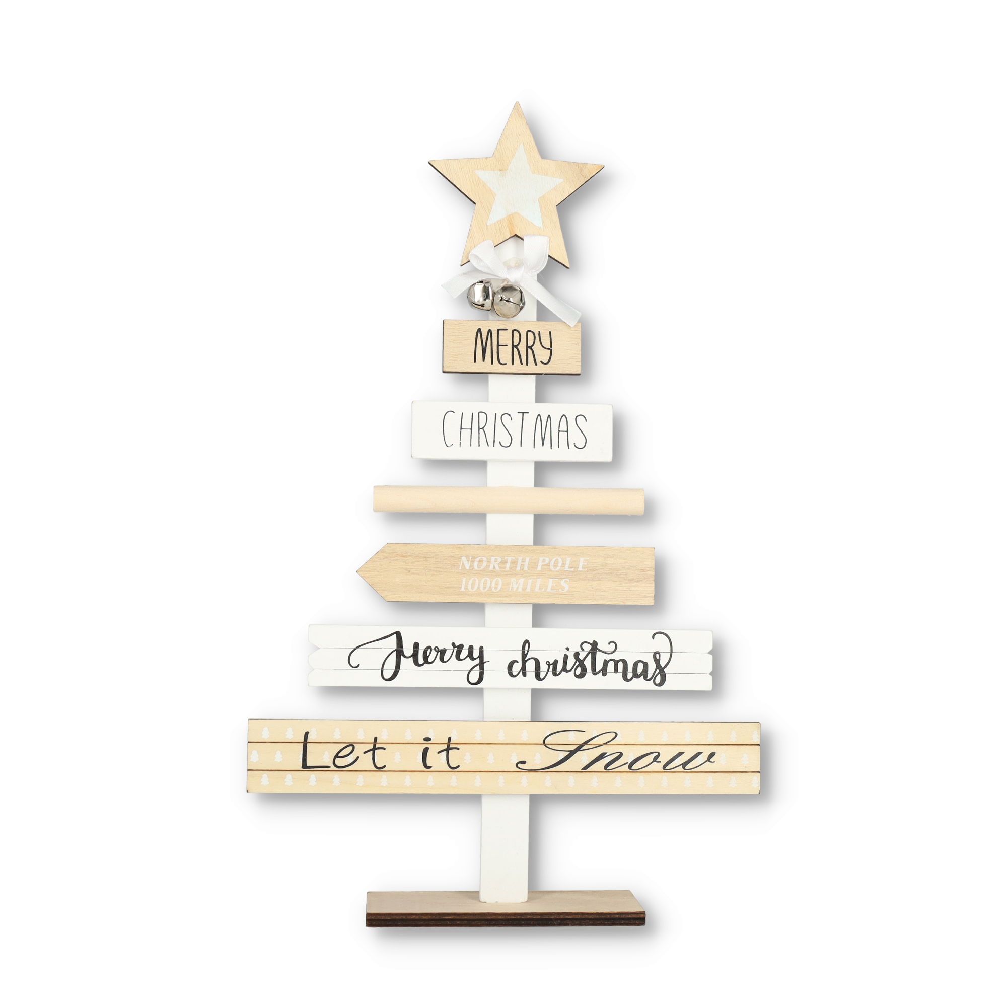 (36x22.5cm) Holz Deko Aufsteller Weihnachts Tischdekoration - Christbaum