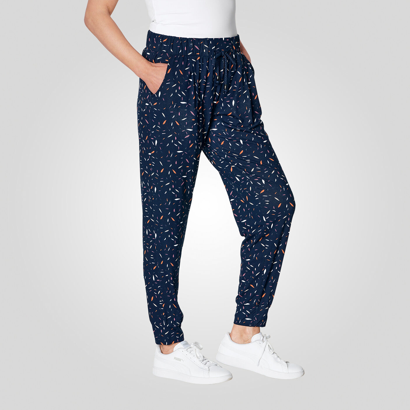 Bedruckte Jerseyhose lang
