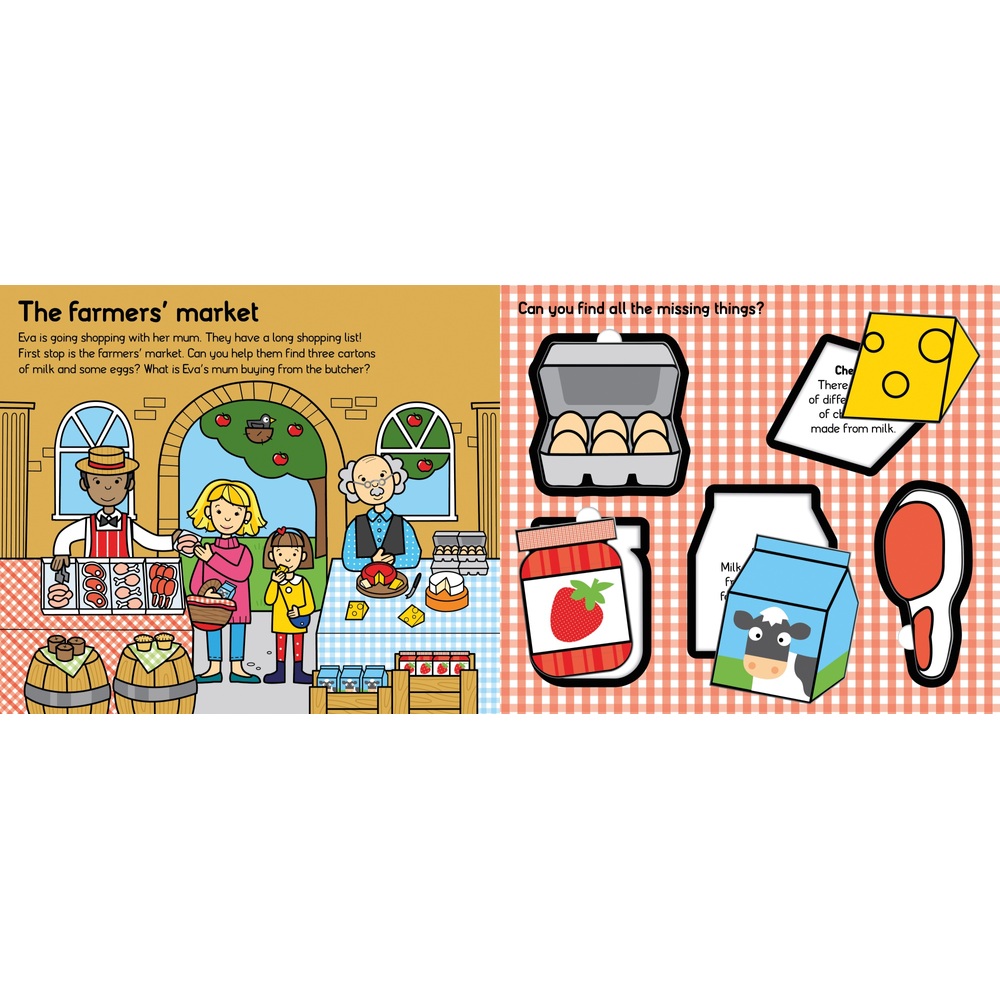 Lasst uns Kaufladen spielen mit Buch und Puzzleteilen von Roger Priddy