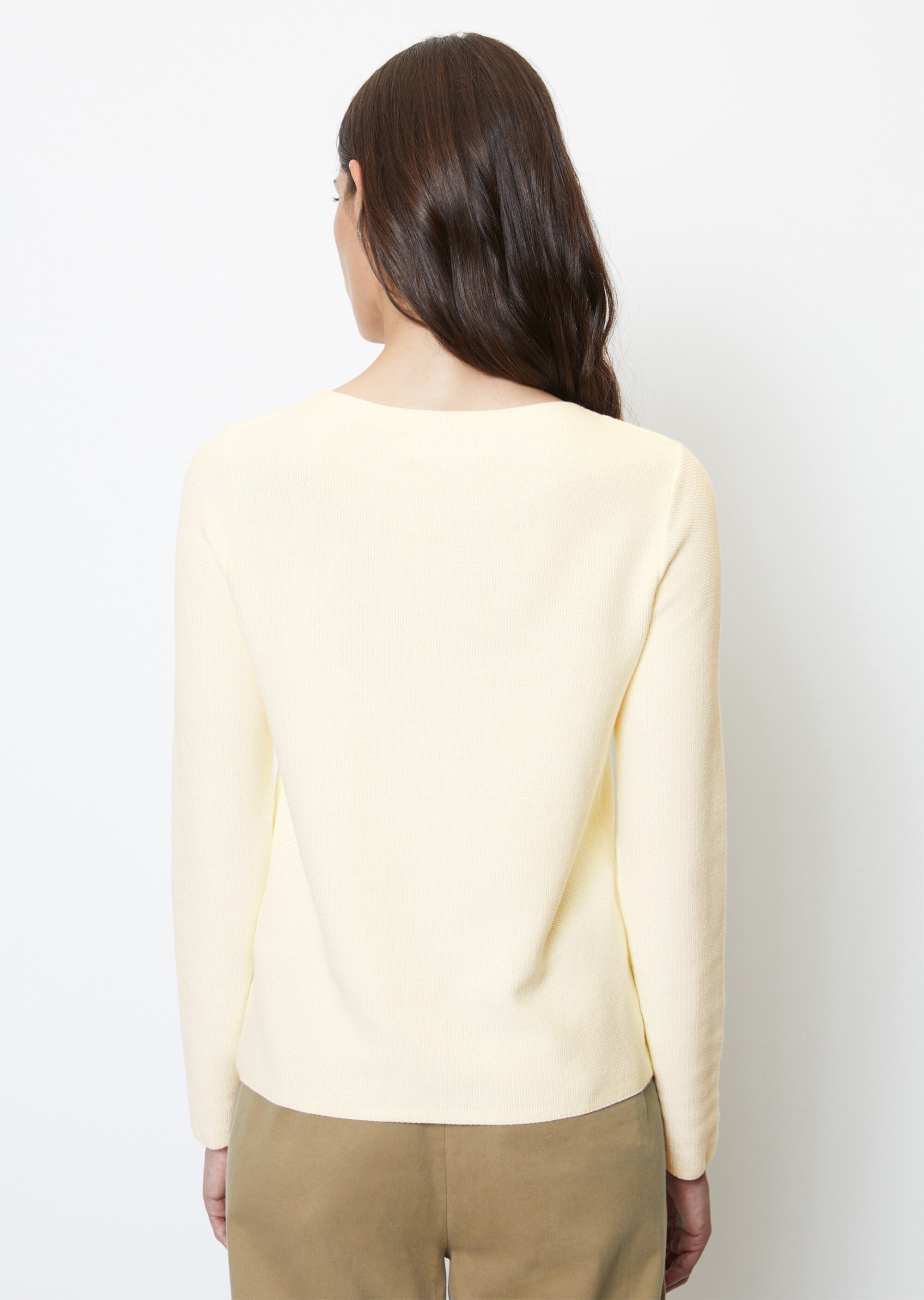Pullover mit Reiskorn-Struktur aus softem Organic Cotton