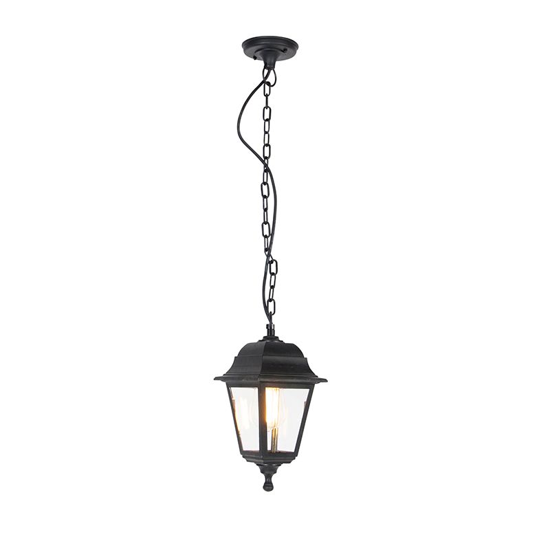 Klassieke buiten hanglamp zwart IP44 - Capital
