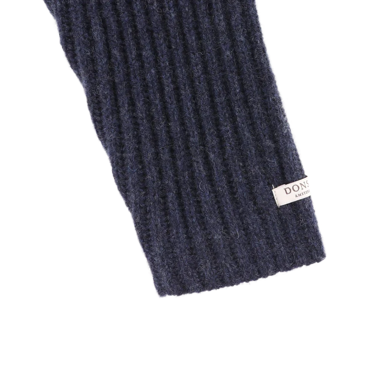 Sieb Merino Wool Cardigan | Blue Marine Melange