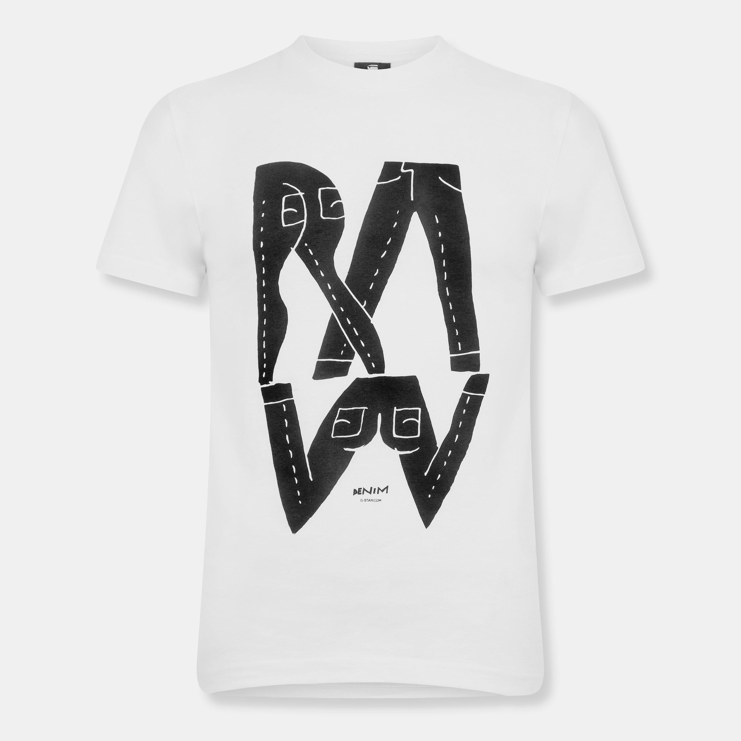 G Star Raw Denim Illustration T Shirt
