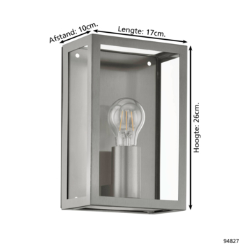 Eglo buitenlamp Alamonte RVS