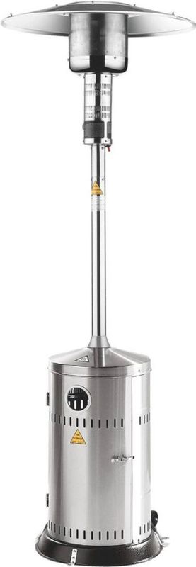 Hendi - Terrasverwarmer Gas - Professional - Verrijdbaar - Propaan/Butaan - 12,5kW - Ø77x(H)220cm