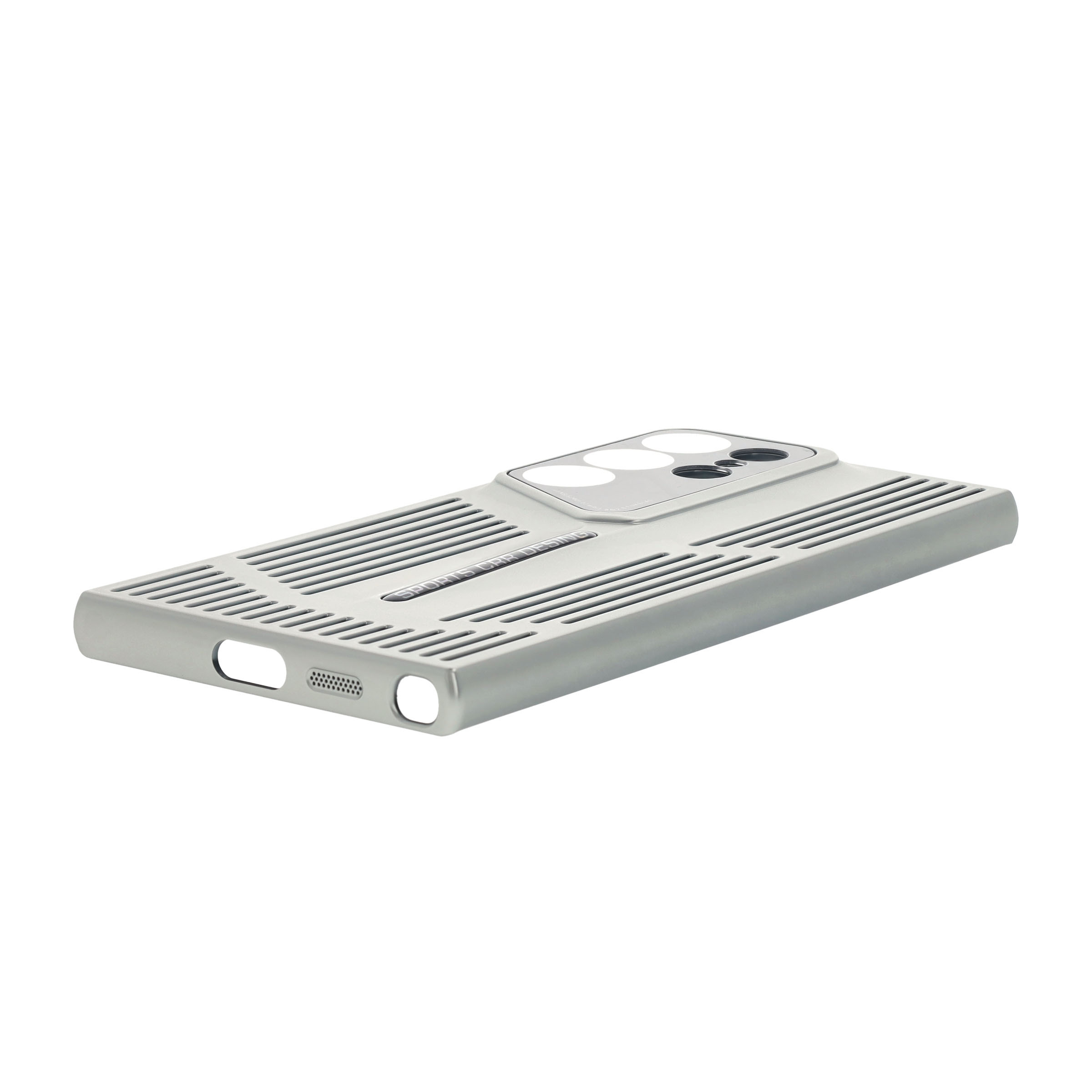 Samsung Galaxy S24 Ultra Hardcase Hülle mit Kameraglasschutz - Silber