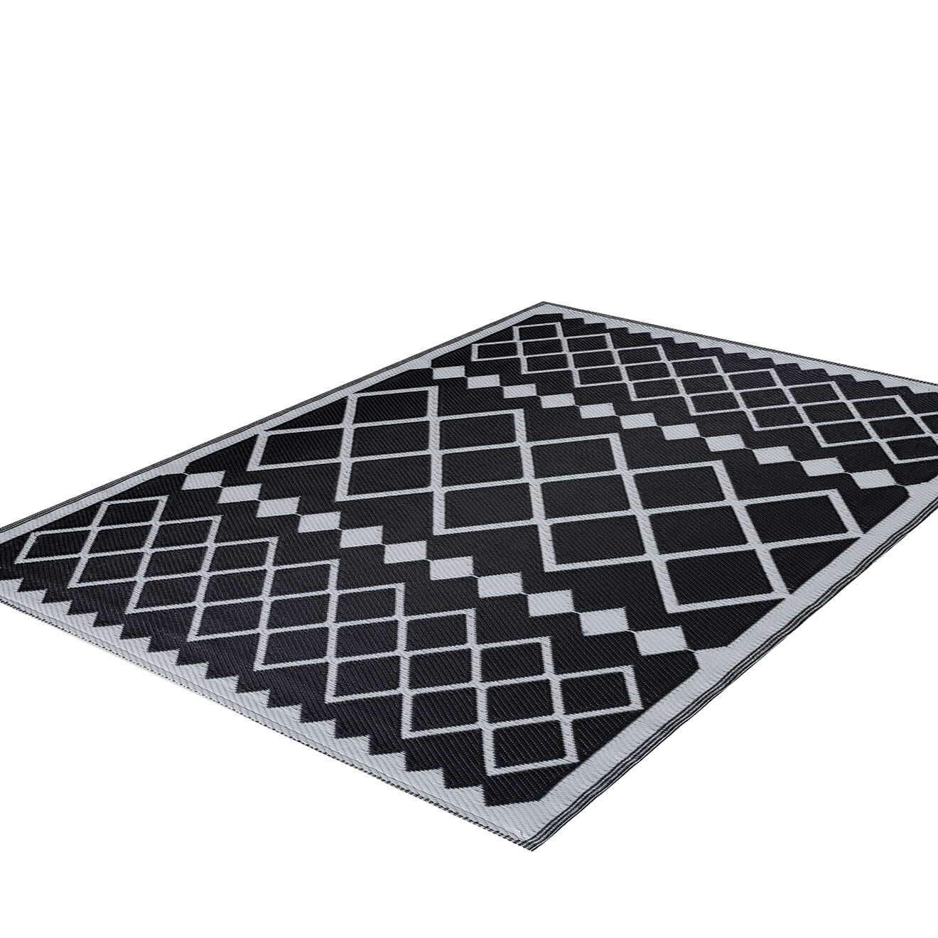 Nazar Rugs Tapis Scoobi recto/verso extérieur & intérieur noir - 120x160 cm