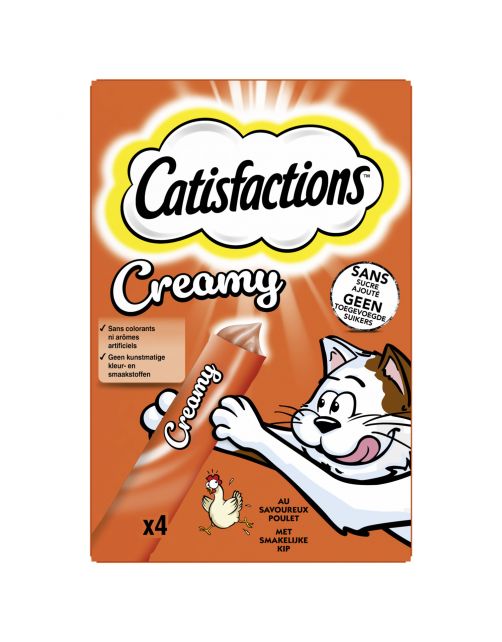 Catisfactions Creamy 4x10 g - Kattensnack