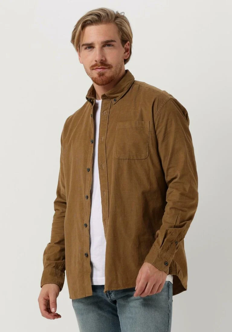 SELECTED HOMME beige selected homme casual overhemd slhregrick-cord shirt ls w
