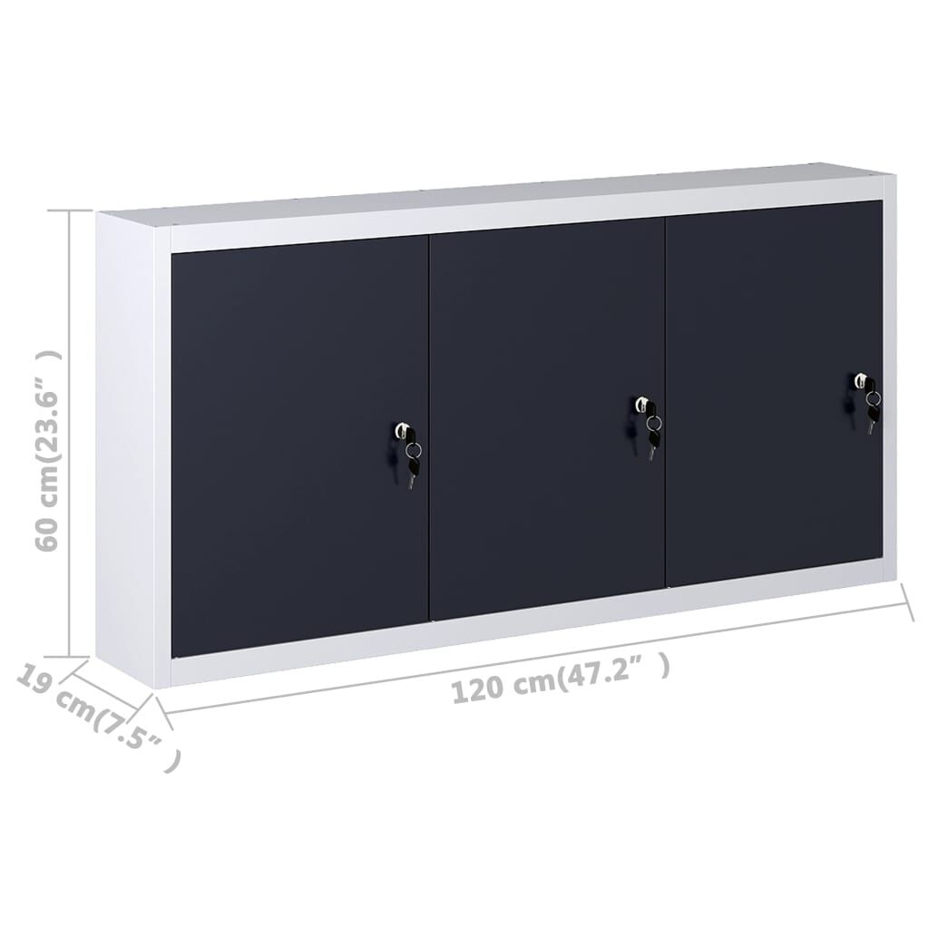 vidaXL Werktafel met drie wandpanelen en een kast