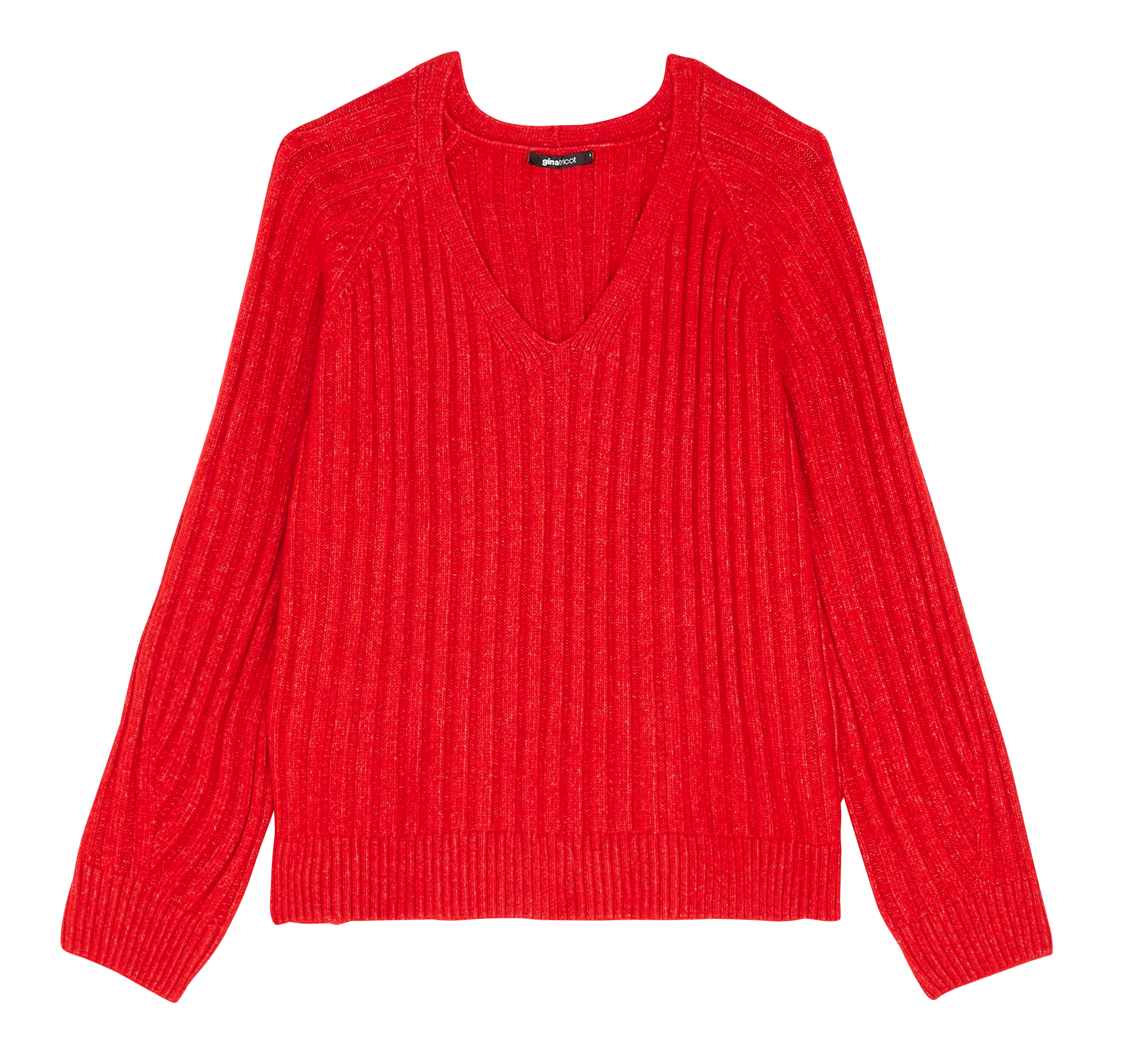 Pull col V| Rouge