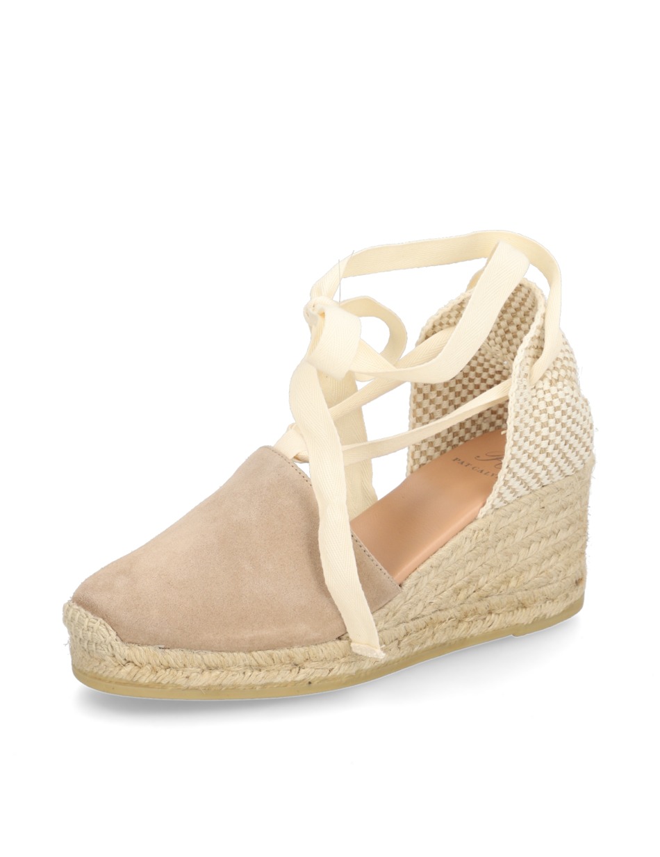 Veloursleder Keilsandale