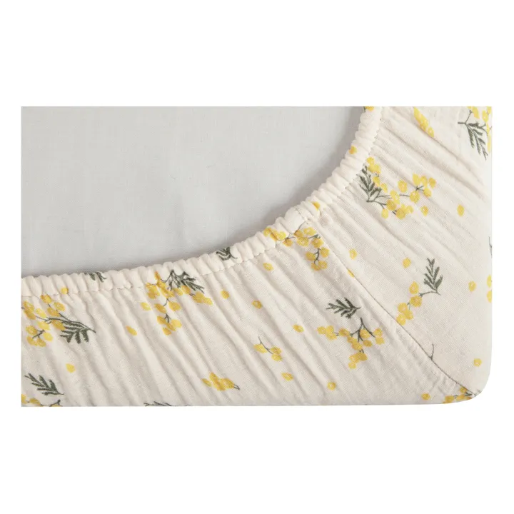 garbo&friends Housse de matelas à langer Mimosa en mousseline de coton