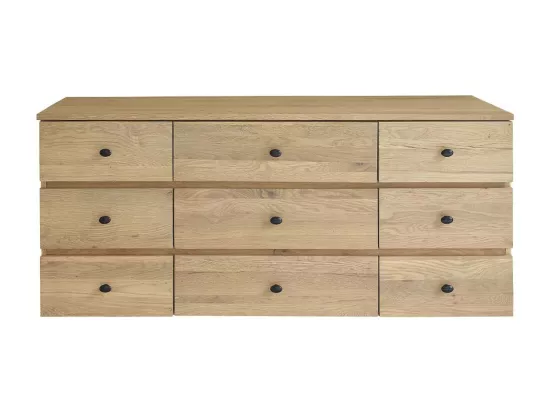 Meuble de salle de bain en bois de chêne 140 cm
