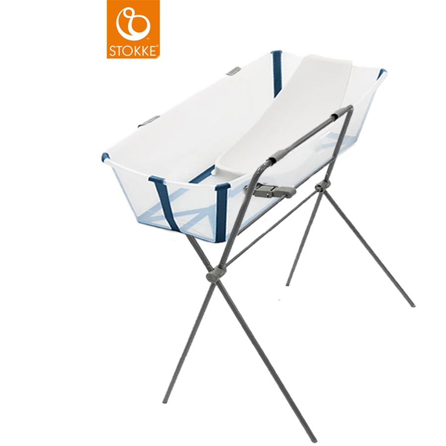 STOKKE® Badewanne Flexi Bath® Set und Badewannenständer Flexi Bath® blau ab der Geburt