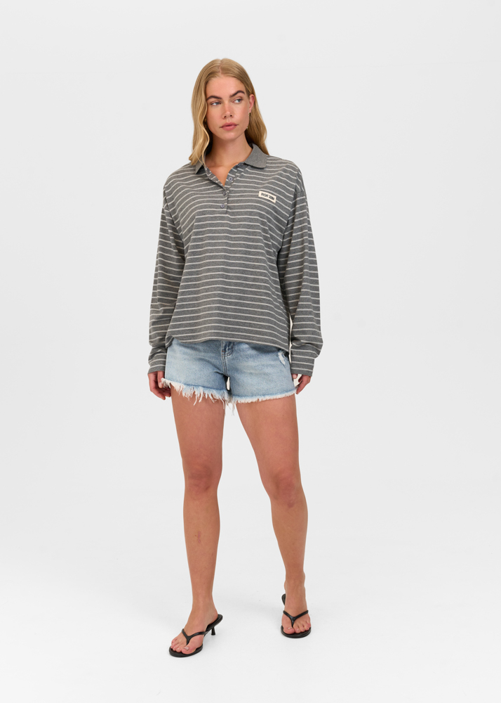 Boyfriend short sea blauw