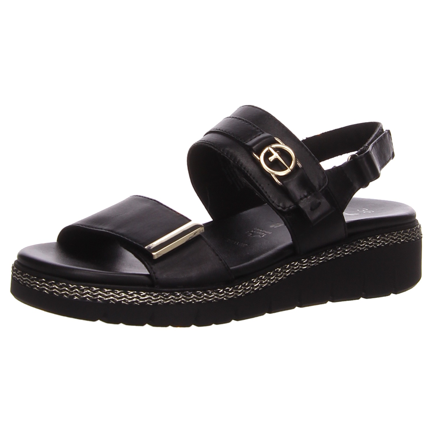 Tamaris Damen Sandale schwarz schwarz