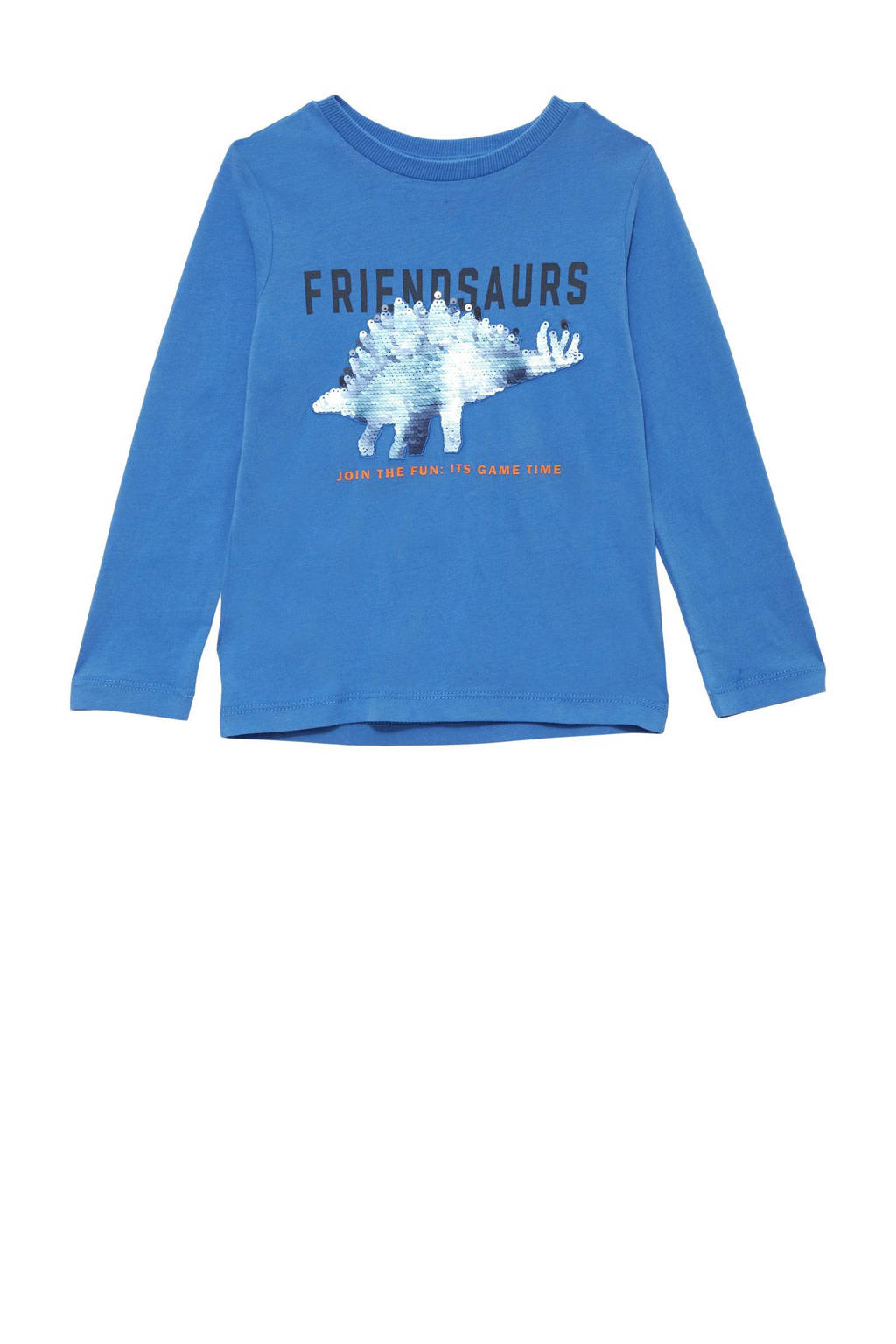 s.Oliver longsleeve met printopdruk blauw