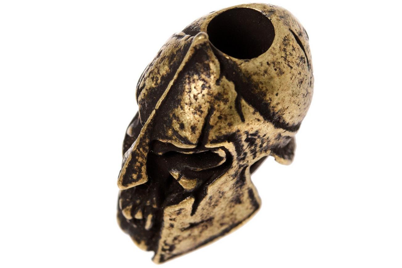 Schmuckatelli Spartan Skull Bead Roman Brass Oxidized