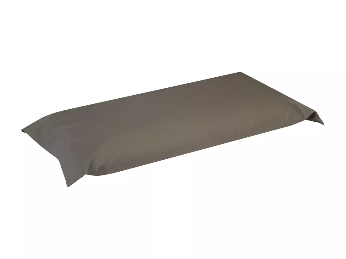 Taie d'oreiller 100 % coton 140 fils respirante Gris
