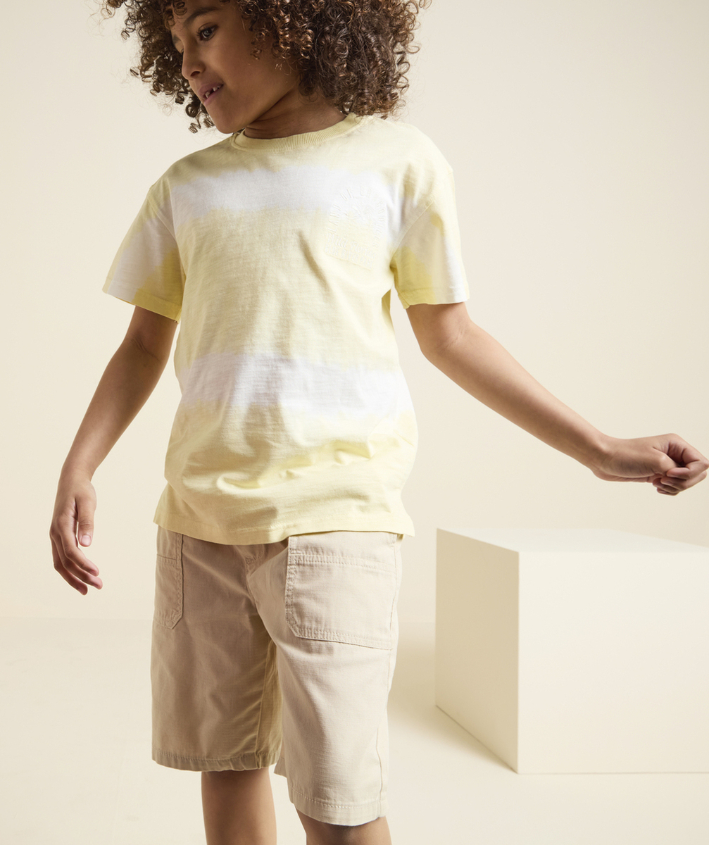 bermuda cargo garçon beige avec poches