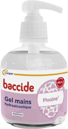 Baccide Gel Mains Hydroalcoolique Pivoine Désinfectant Toutes Peaux 300ml
