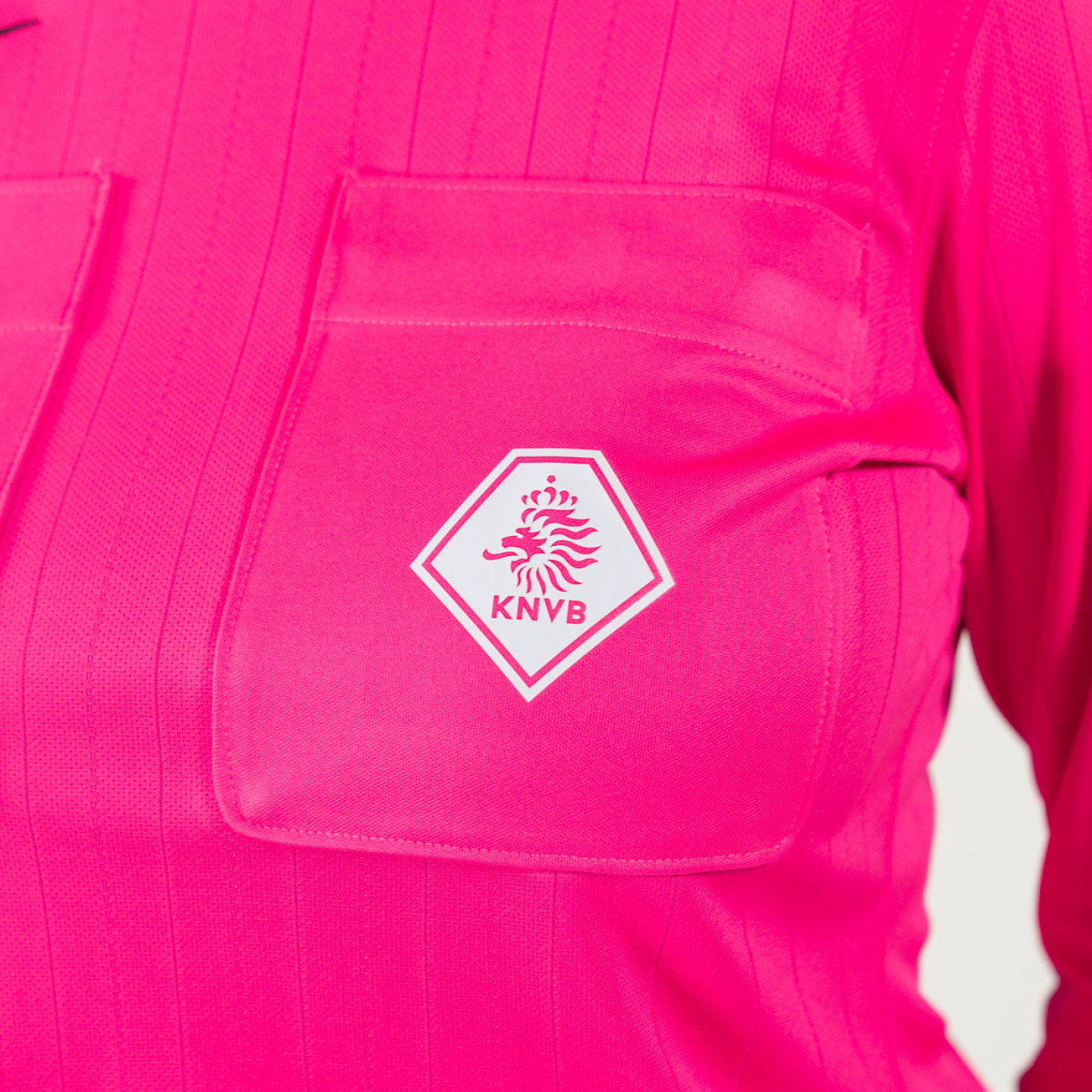Nike KNVB Scheidsrechtersshirt 2024-2026 Lange Mouwen Dames Roze Zwart
