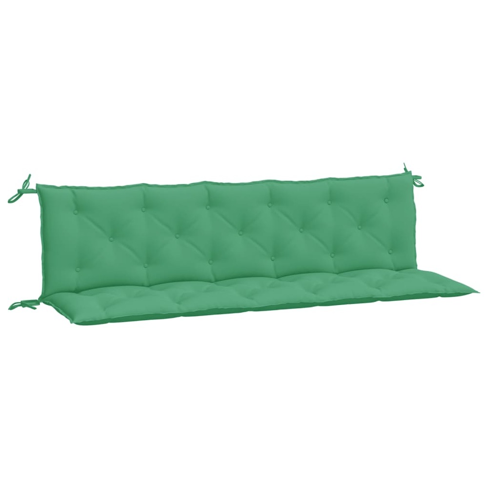 Coussins de banc de jardin 2 pcs vert 180x50x7 cm tissu oxford