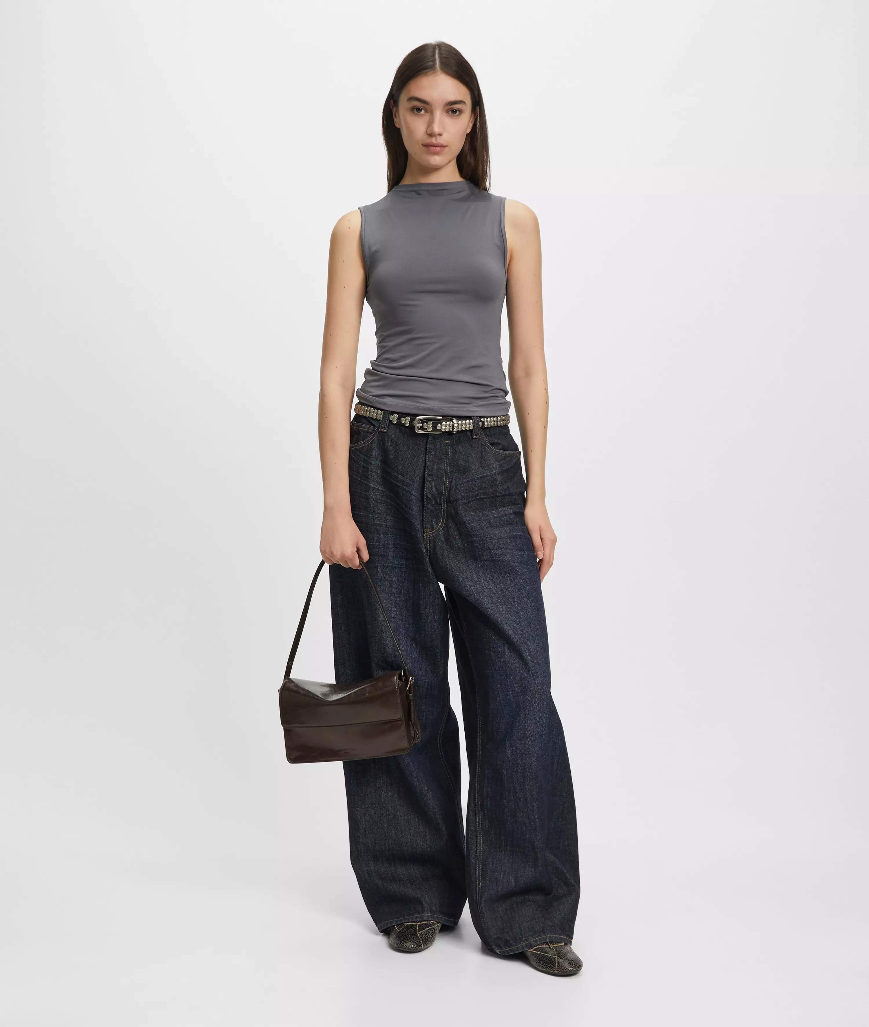 Audrey Crossbody S Handy shoulder bag in patent leather look with glossy finish
