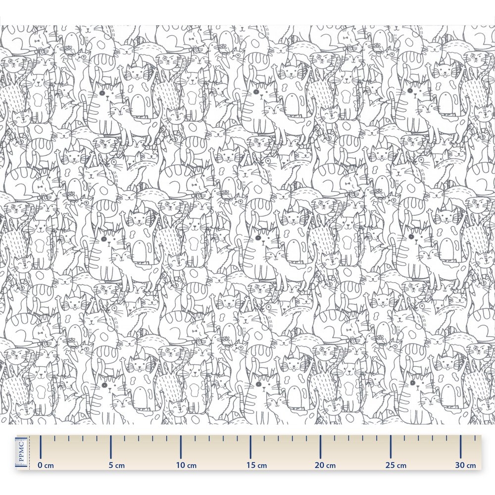 Coupon Tissu 50 Cm Les Chats Ex1089