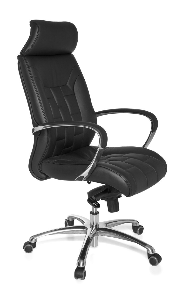 KADIMA DESIGN Luxus XXL Chefsessel: Echtleder, breite/höhe Rückenlehne, Lendenwirbelstütze, Multiblock-Mechanik, 120 kg Tragkraft.