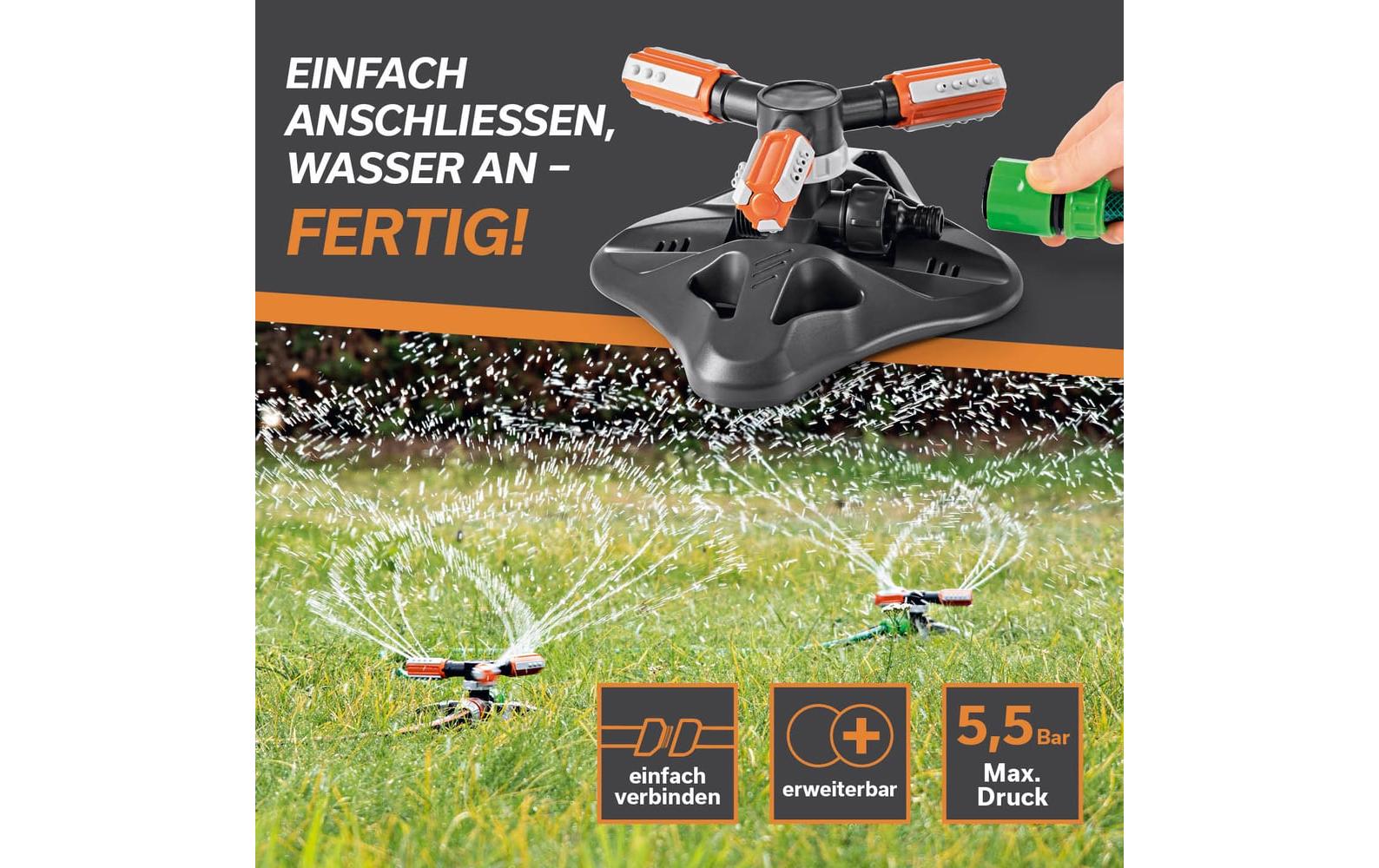 360°-Gartensprinkler - 2er-SetRotierender Wassersprenger Set