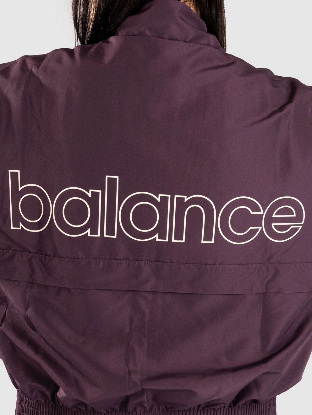 New Balance Color Blocked Woven Track Jacket plum brown