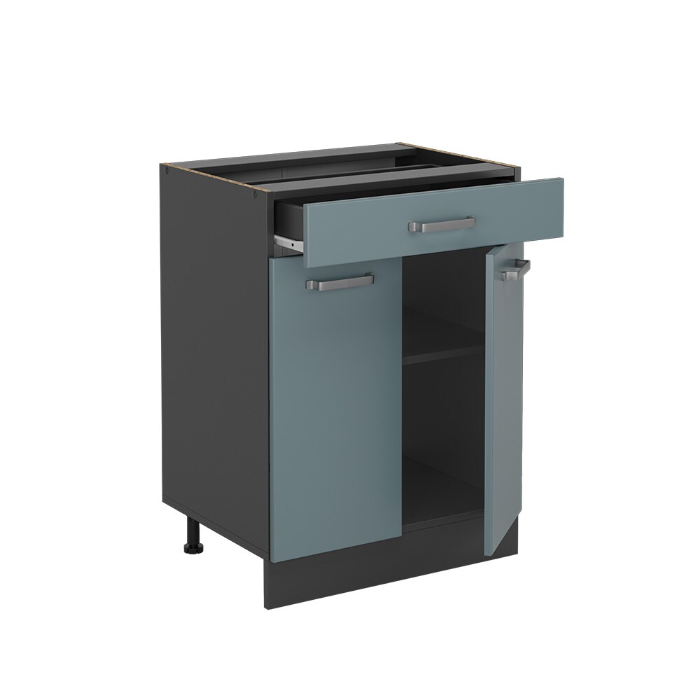 Vicco Schubunterschrank Küchenschrank R-Line Solid Anthrazit Blau Grau 60 cm modern