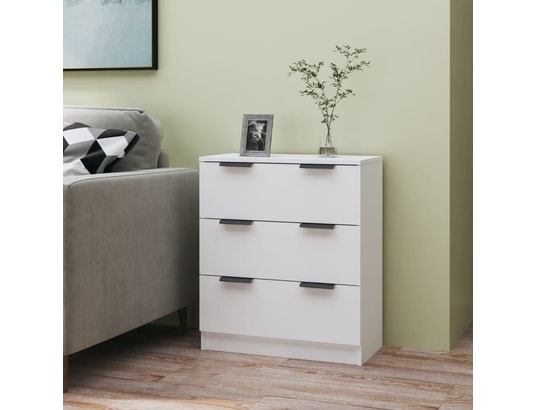 VIDAXL - Bahut blanc 60x30x70 cm bois d'ingénierie