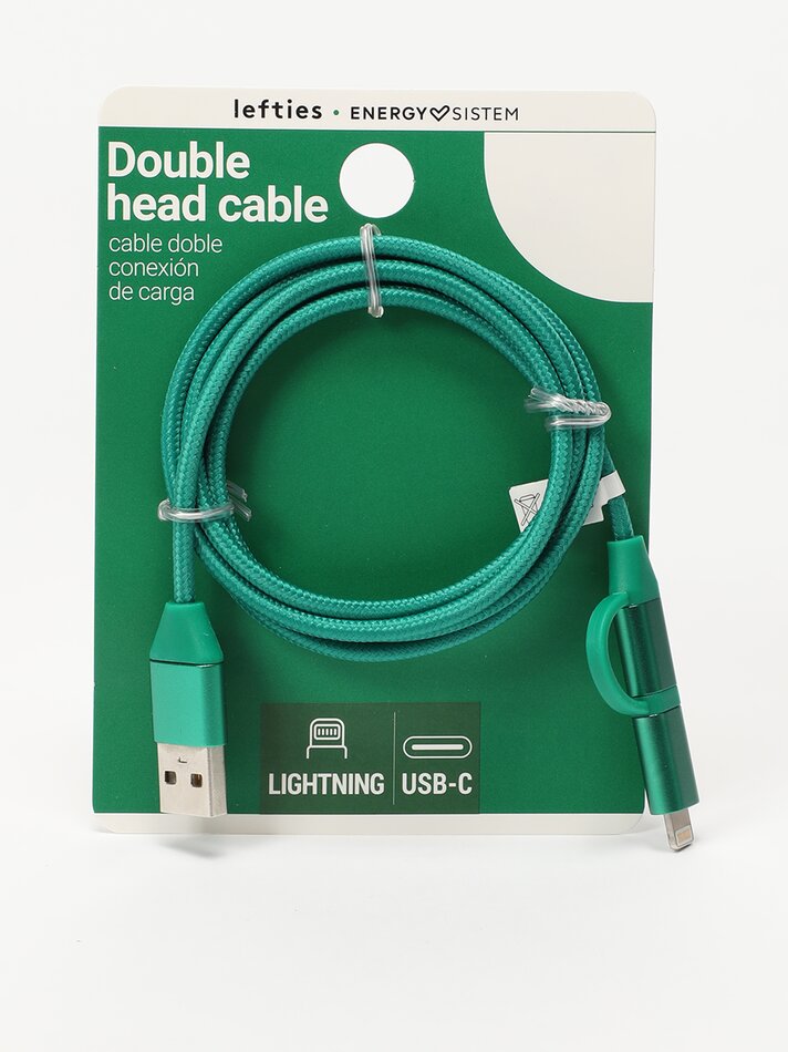 Cabo Lightning/USB-C para USB-A com duas pontas - Verde