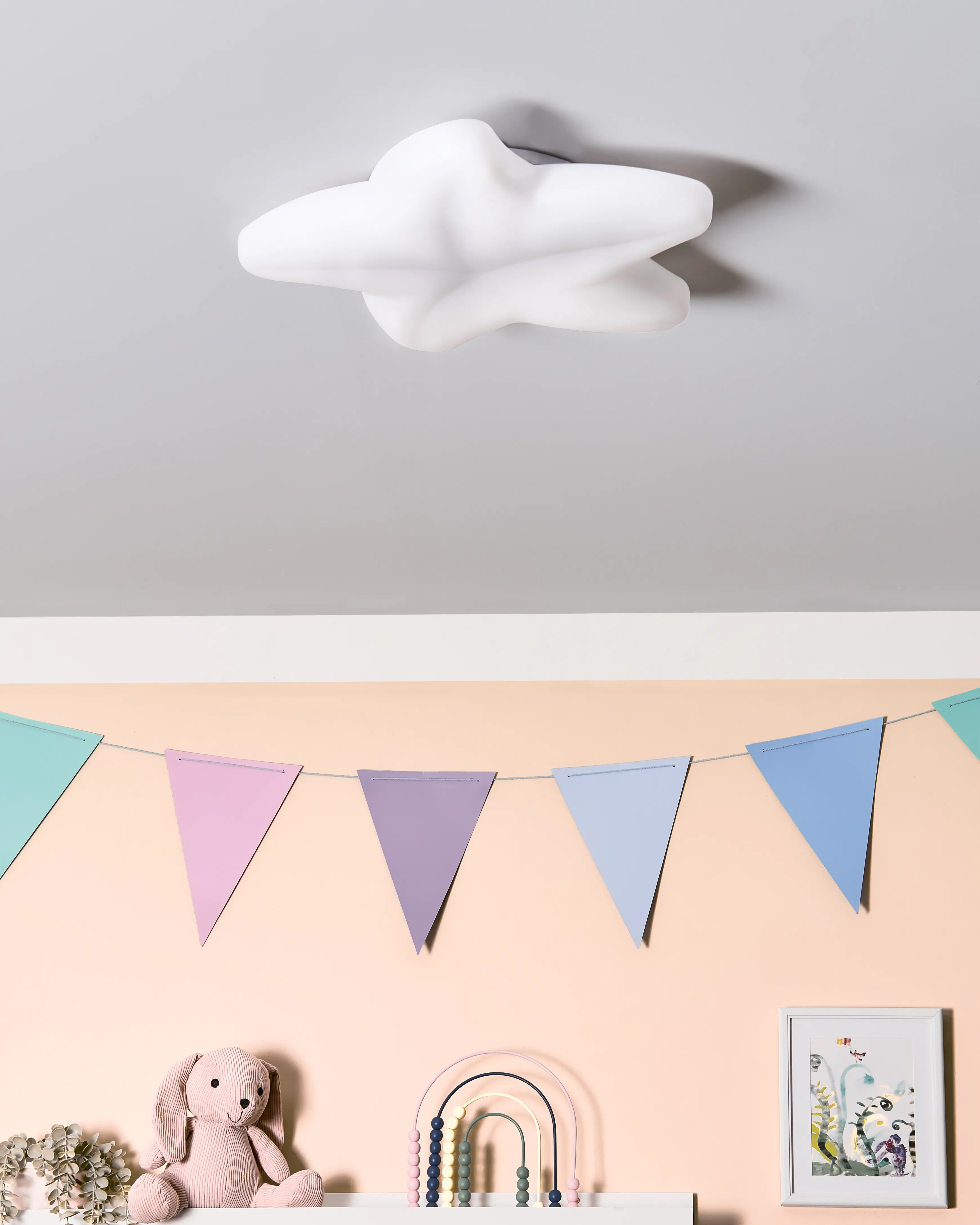 LED plafondlamp Zeester SURNA met dimmer Wit
