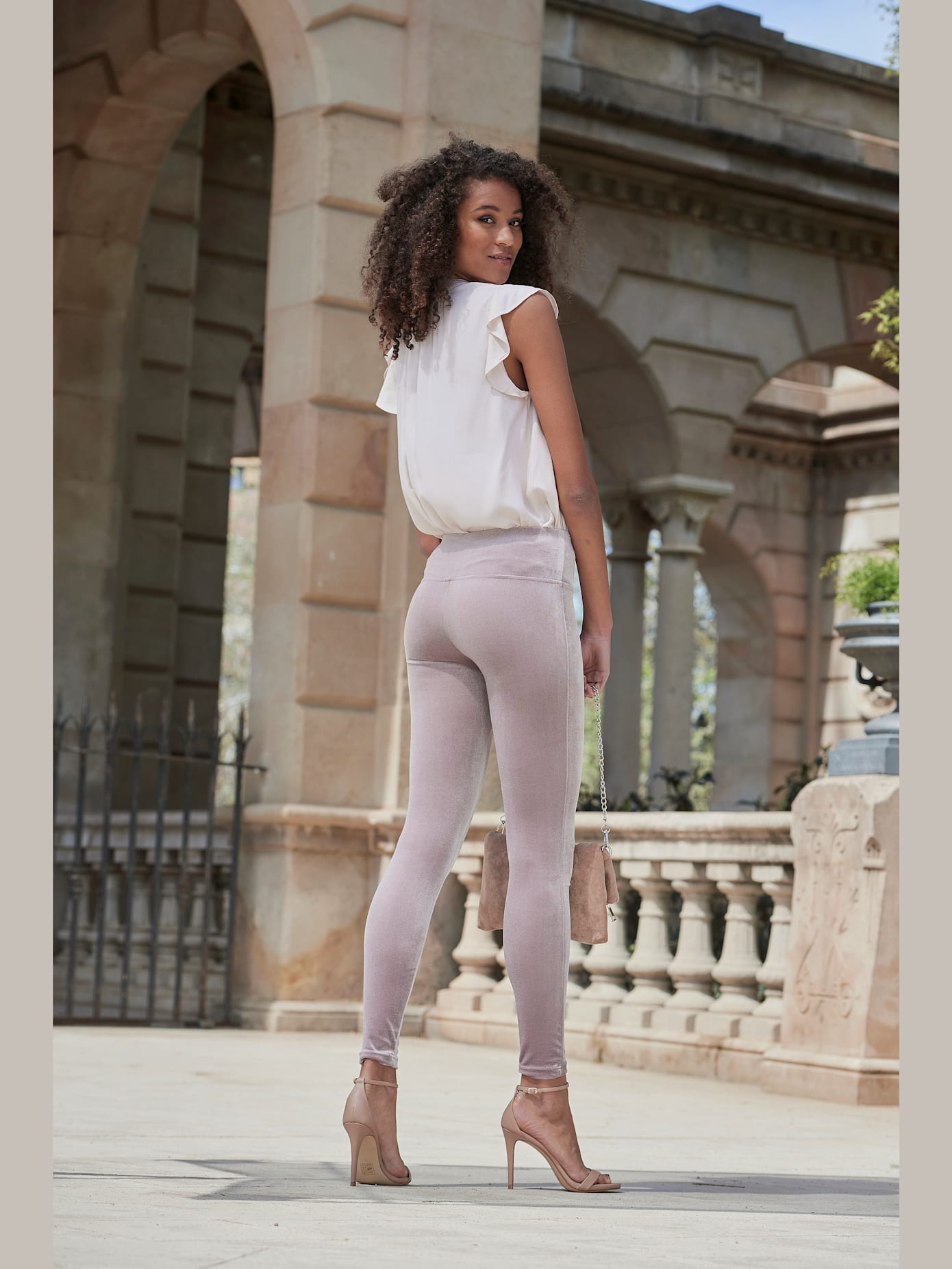 Legging caleçon brillant basique