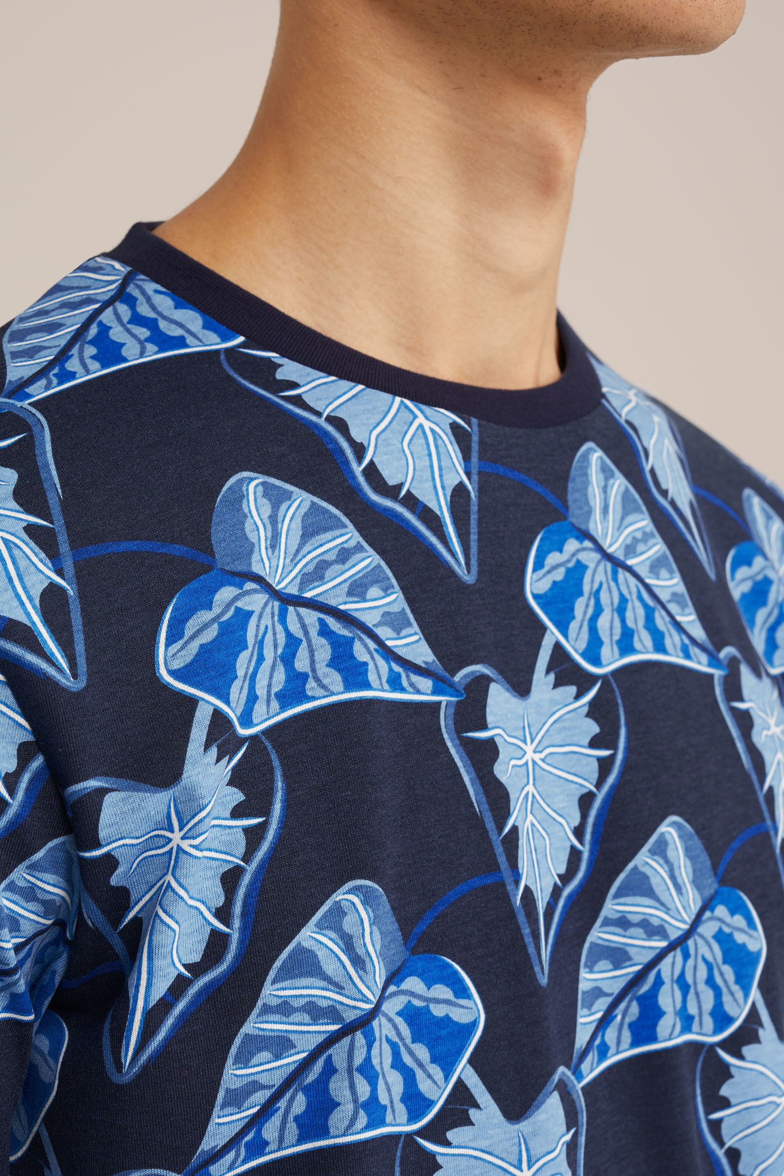 T-shirt met dessin WE Fashion Donkerblauw