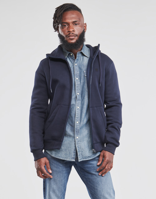 G-Star Raw - PREMIUM BASIC HOODED ZIP SWEATER - Marine