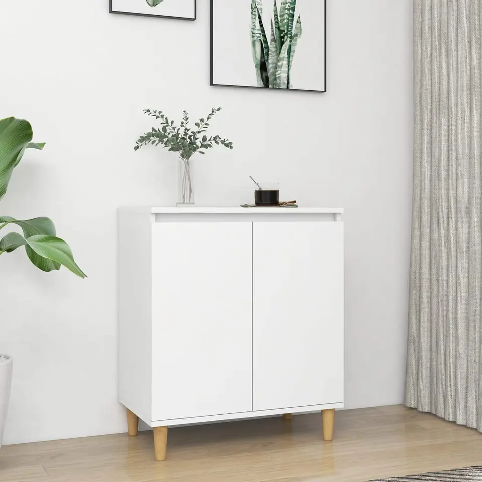 vidaXL - Dressoir - Wit - Bewerkt hout