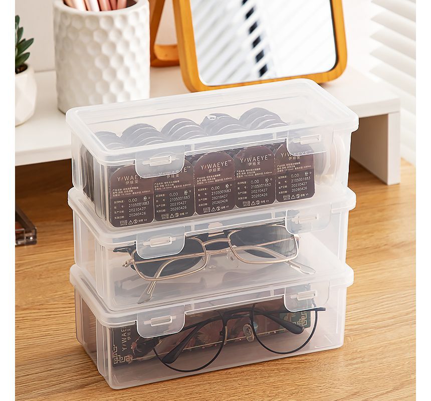 Sabam - Transparante plastic contactlenzen opbergdoos (verschillende designs) / set