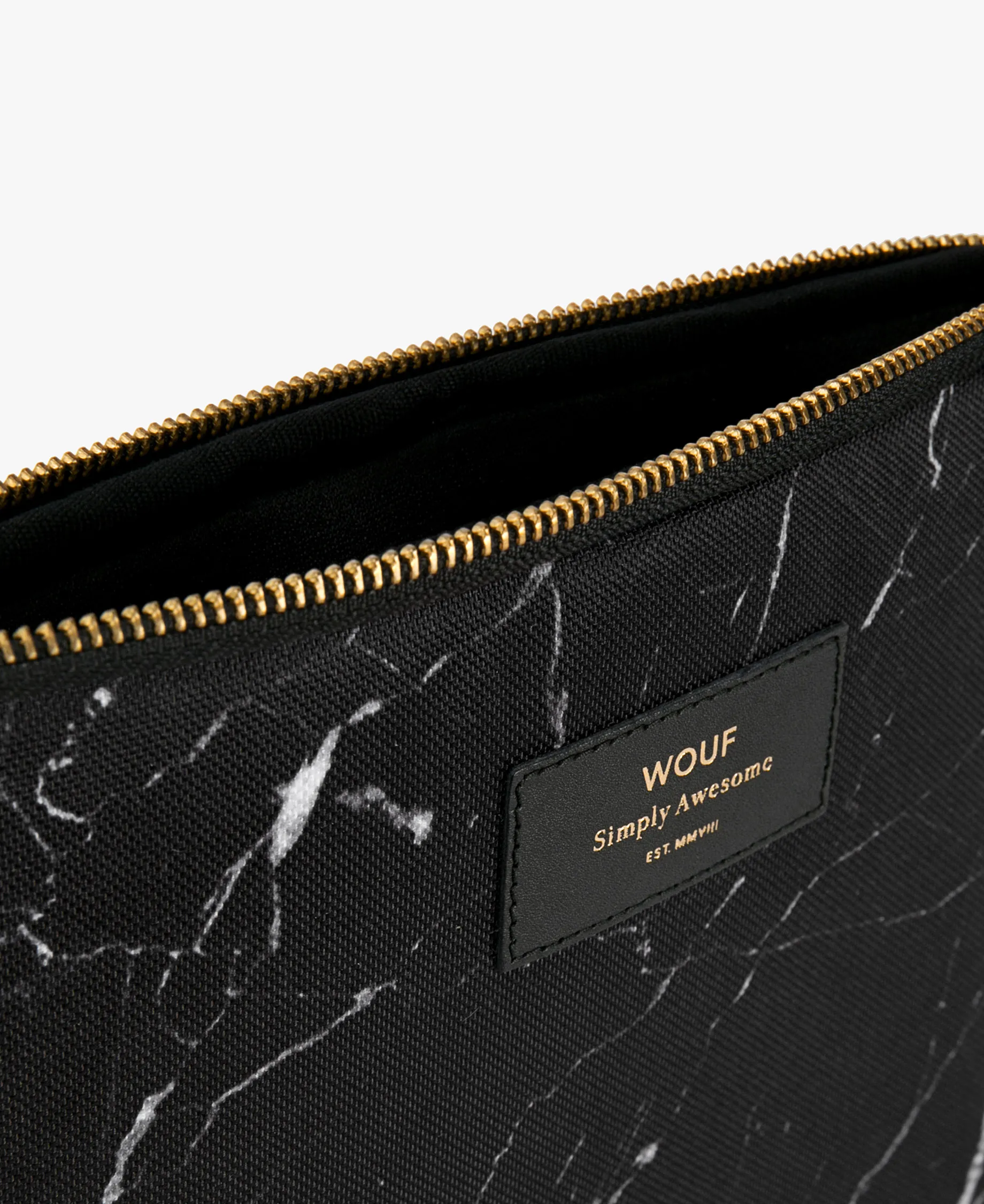 Wouf Black Marble iPad sleeve