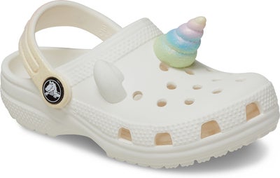 Crocs Classic IAM Rainbow Unicorn Kids Sandaler, Chalk