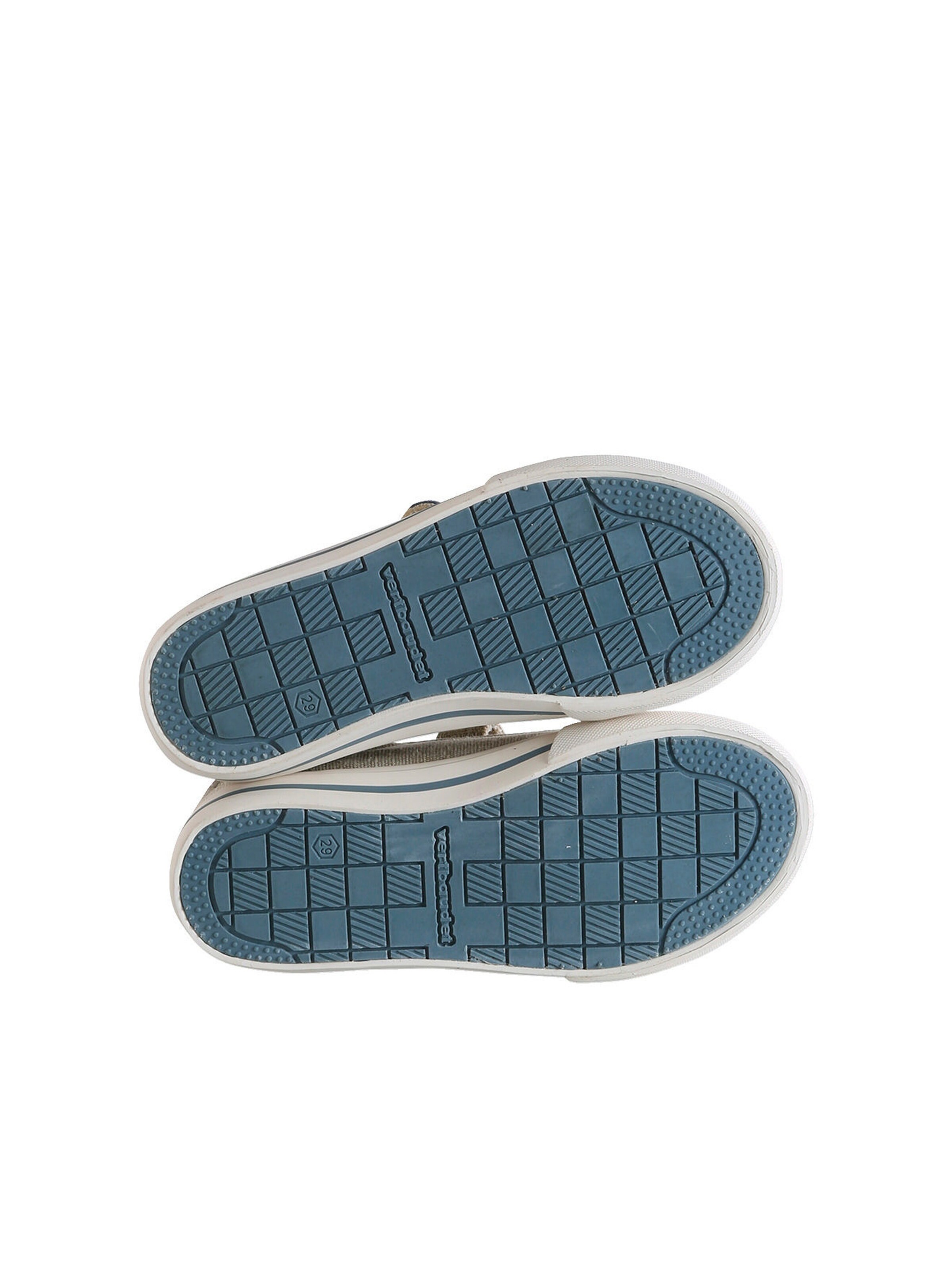 Vertbaudet Kinder Stoff-Sneakers mit Klett und Anziehtrick beige